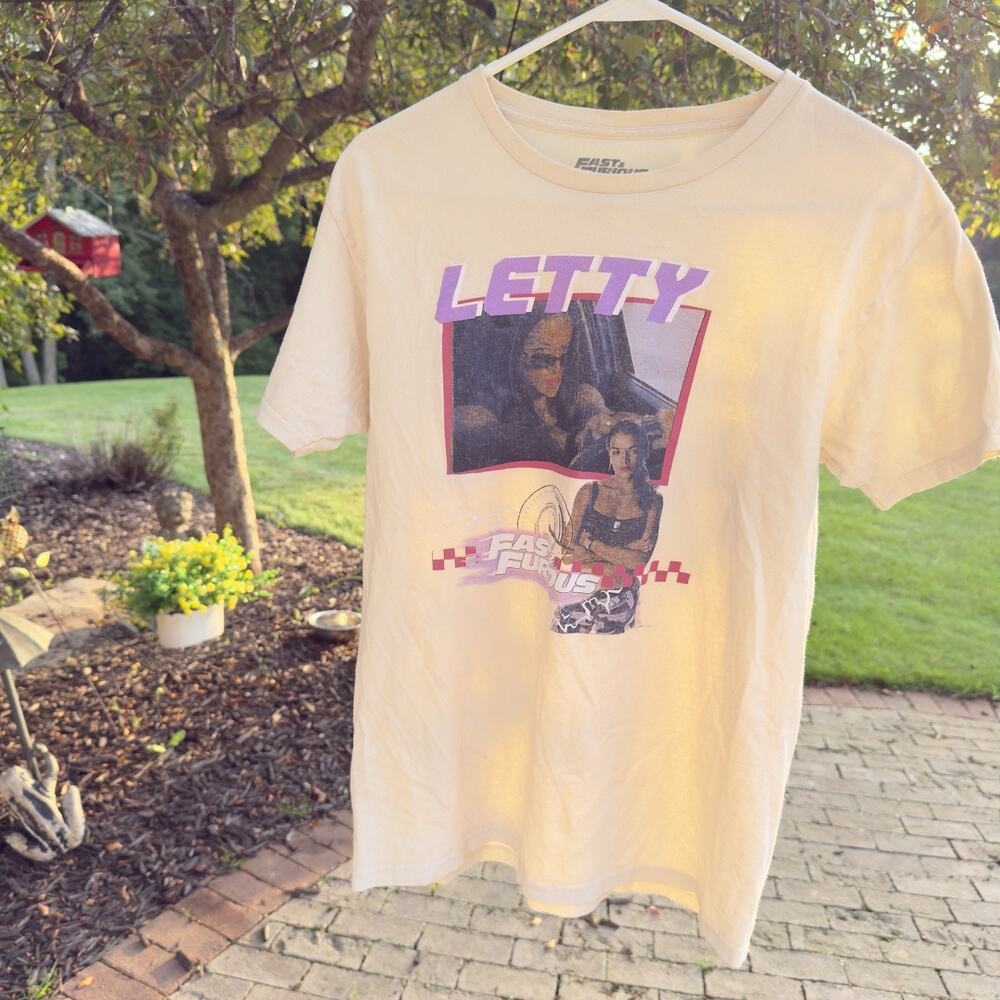 Fast & Furious - “Letty” Graphic T-Shirt Men's Medium Beige